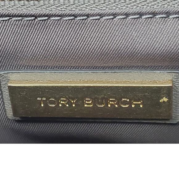 Tory Burch Fleming Convertible Shoulder Bag Crossbody Leather Gray Taupe - Picture 10 of 11